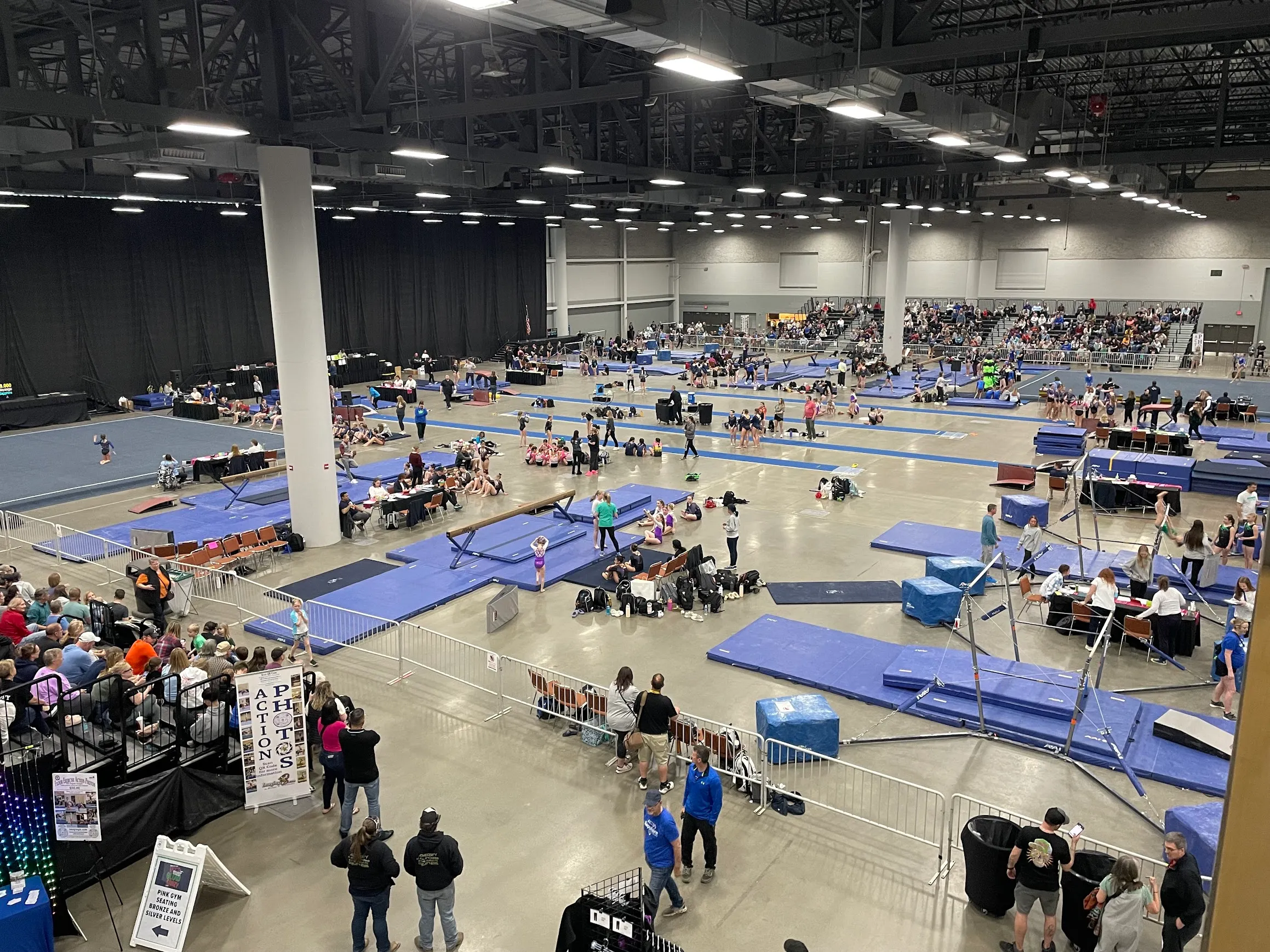 Inside the arena at the Iowa Events Center